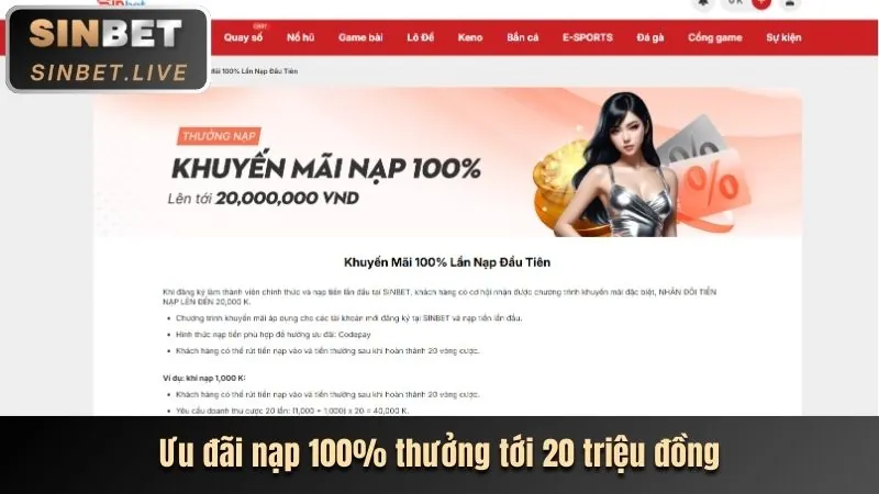Tiền thưởng chào mừng lớn dành cho người chơi mới tại waybet